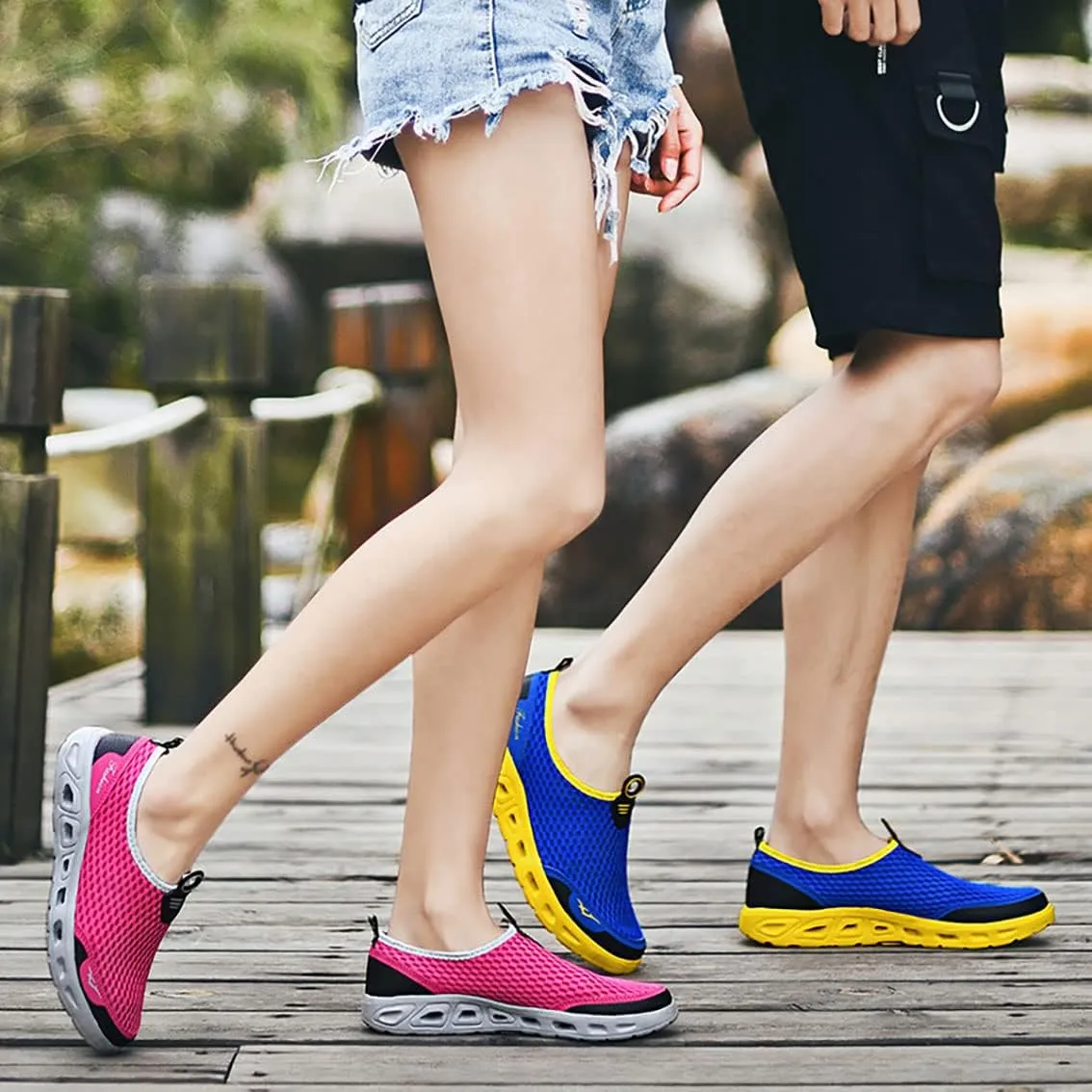 Women's Men's Water Shoes Sports Quick-Drying Shoes Gym Walking Running Beach Swimming Kayak Surfing Wading Shoes