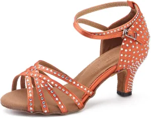 Women's Rhinestone Ballroom Dance Shoes Latin Performance Wedding Shoes For 1920s Party Shoes