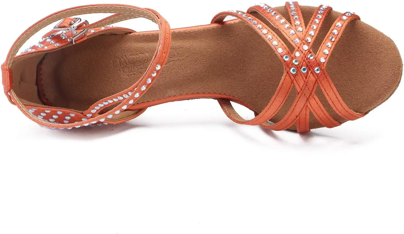 Women's Rhinestone Ballroom Dance Shoes Latin Performance Wedding Shoes For 1920s Party Shoes