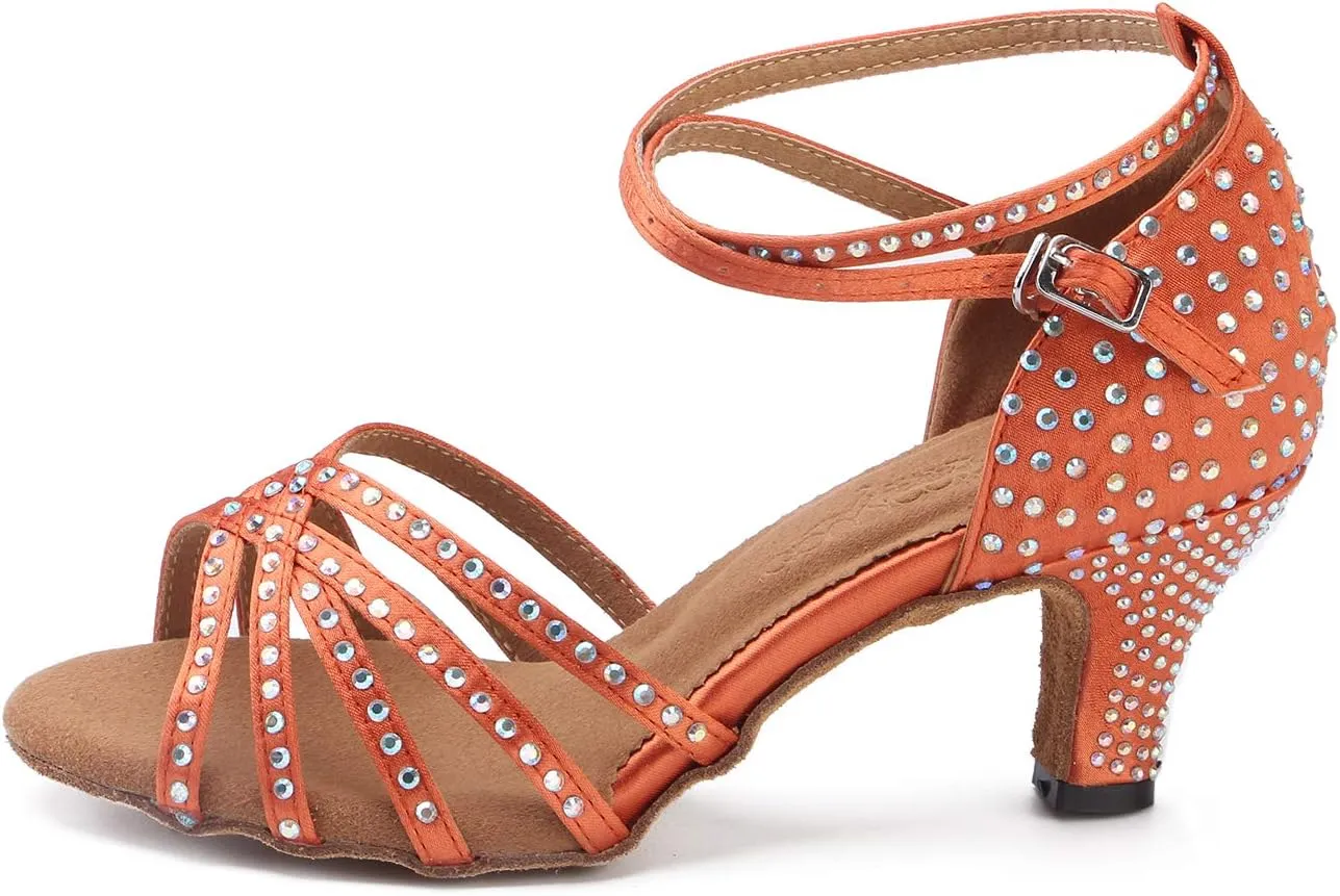 Women's Rhinestone Ballroom Dance Shoes Latin Performance Wedding Shoes For 1920s Party Shoes
