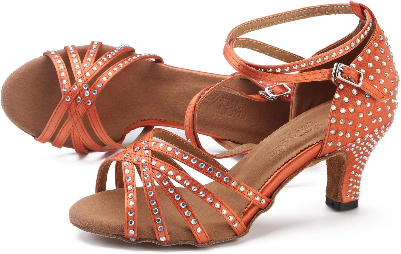 Women's Rhinestone Ballroom Dance Shoes Latin Performance Wedding Shoes For 1920s Party Shoes