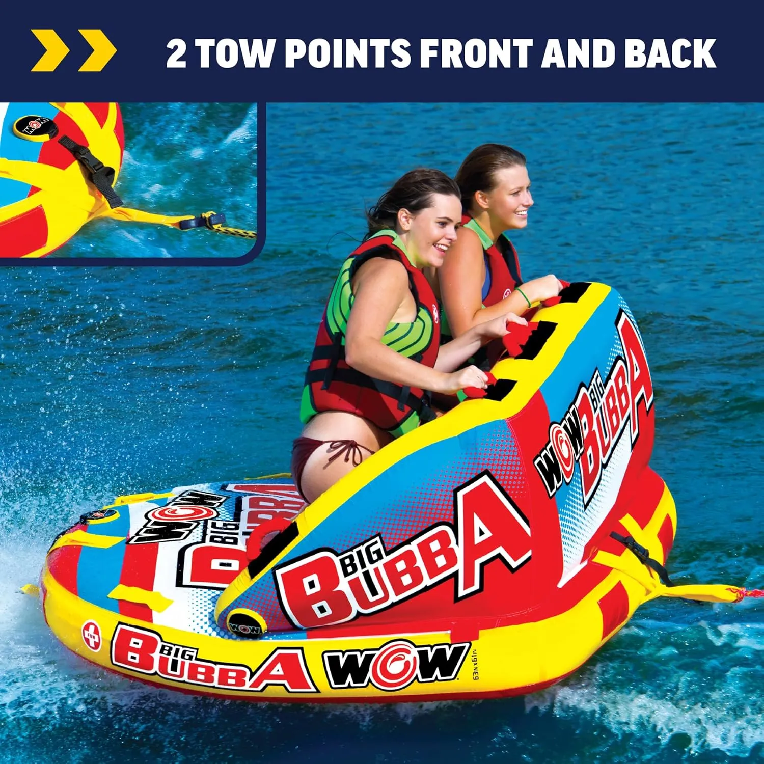 WOW Sports Bubba Towable Tubes for Boating, Boat Accessories for Tubing, Water Tube for Boats