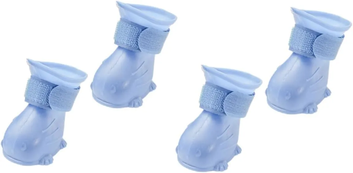 Yardwe 4Pcs Dog Rain Boots Slip Outdoor Shoes for Dogs Durable Comfortable Design for Rainy Days Snowy Weather