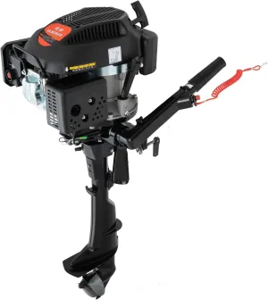 YIYIBYUS 6HP 4 Stroke Outboard Motor,140CC Heavy Duty Gas Powered Boat Engine,Professional Fishing Boat Motor for Fishing Boats,Dinghies Inflatable Boats,w/Air Cooling System