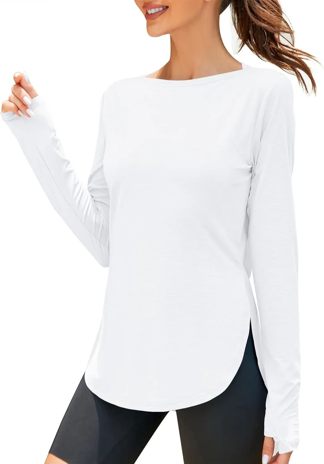 ZHENWEI Women's Long Sleeve Sun Shirt UV Protection Workout Tops Lightweight UPF 50  Golf Gym Hiking Shirts Outdoor Clothing