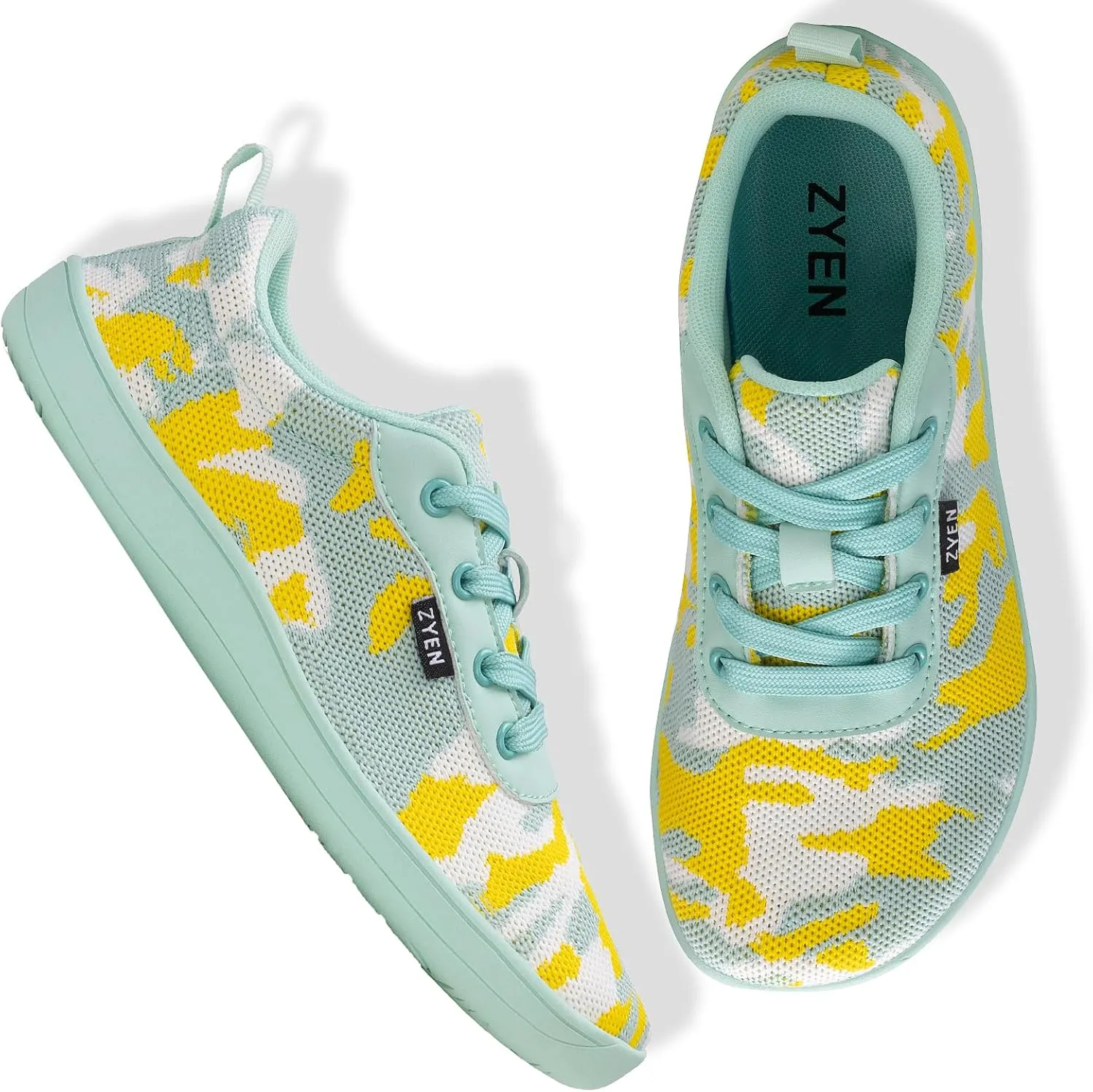 ZYEN Wide Toe Box Barefoot Shoes for Women | Wide Width Breathable Camouflage Shoes | Zero Drop Sole Fashion Non Slip Gym Sneaker Lightweight Minimalist Walking Sneaker